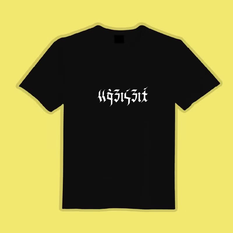 精靈文 三字經 文創 衣服 T恤 黑T 童裝 純棉 吸濕排汗 涼感衣