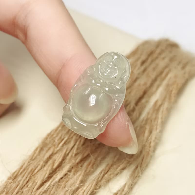 冰種翡翠彌勒佛 | 天然緬甸玉A貨翡翠 | 送禮