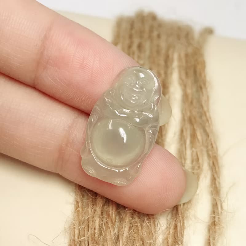 冰種翡翠彌勒佛 | 天然緬甸玉A貨翡翠 | 送禮