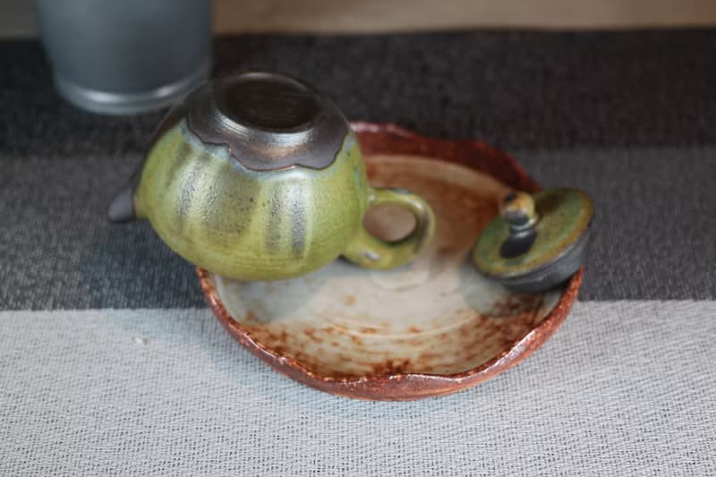 【送禮好物】200ml 上釉柴燒 手拉坯茶壺 鶯歌名家葉敏祥作品