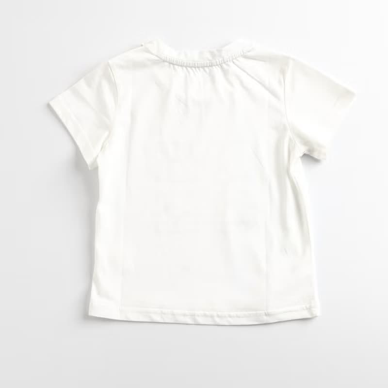 【出清優惠】印花刺繡棉T  藏青/白