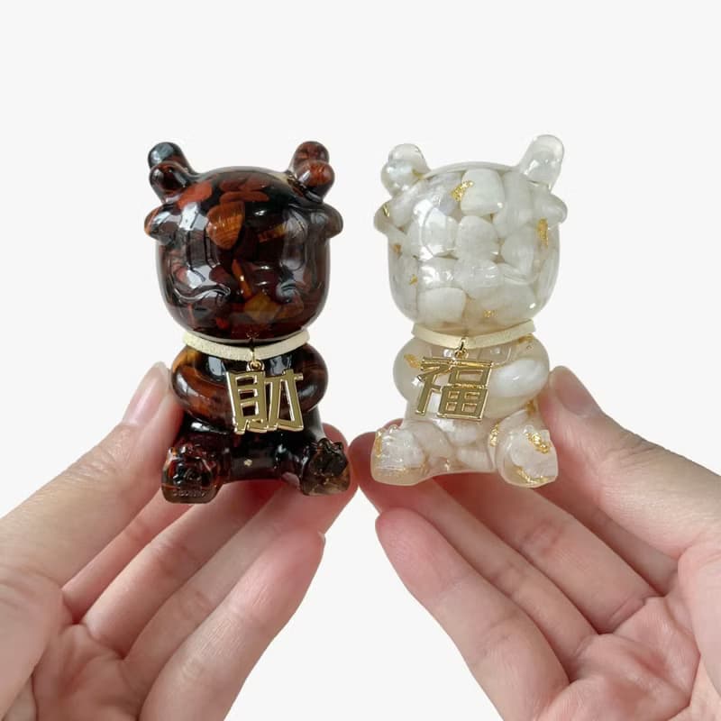 【快速出貨】新春開運龍禮盒 月光石 紅虎眼石 | 新年禮物 賀禮