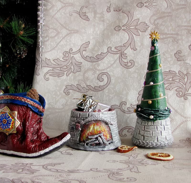 Christmas Tree. Advent set, European Christmas,Trinkets box, Christmas decor