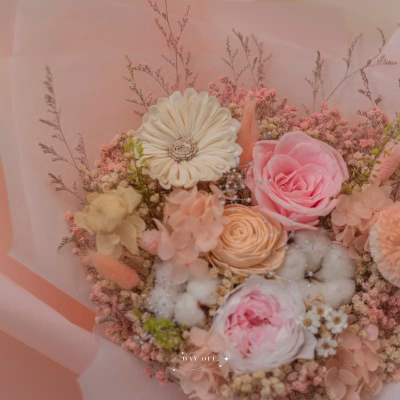 DAY OFF 大型乾燥花束 畢業花束 送禮 告白花束 求婚 請人節 多色