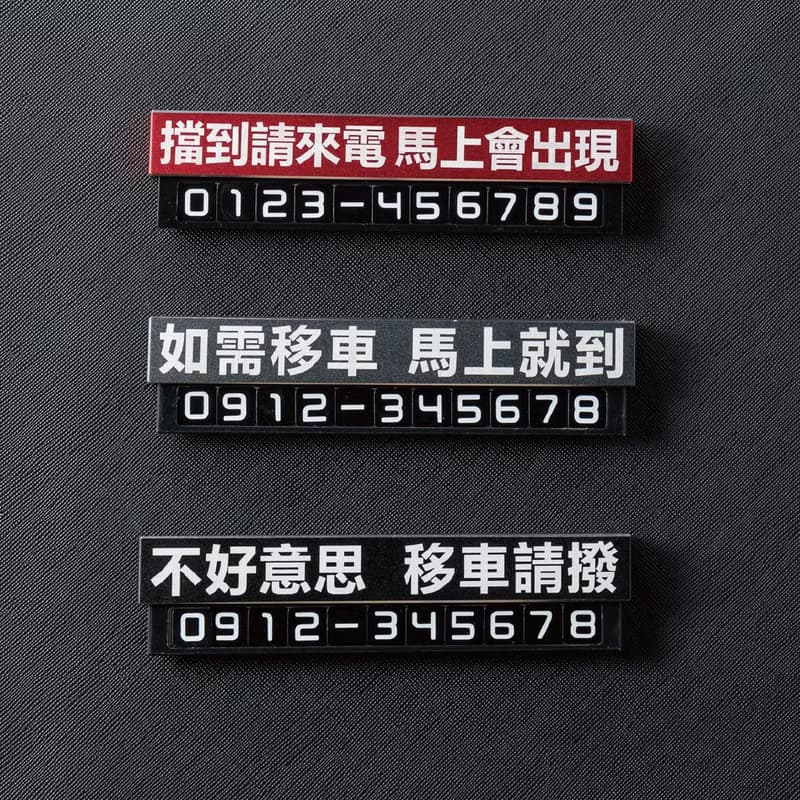 【質感鋁合金】臨時停車牌 / 有禮貌臨停車牌 / 暫停一下