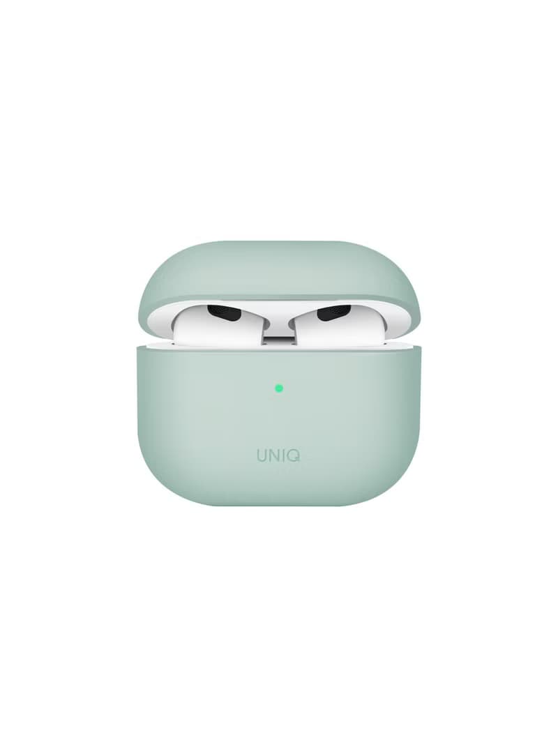 AirPods 3/4 代 Lino簡約液態矽膠藍牙耳機保護套-綠色