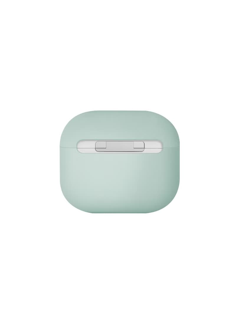 AirPods 3/4 代 Lino簡約液態矽膠藍牙耳機保護套-綠色