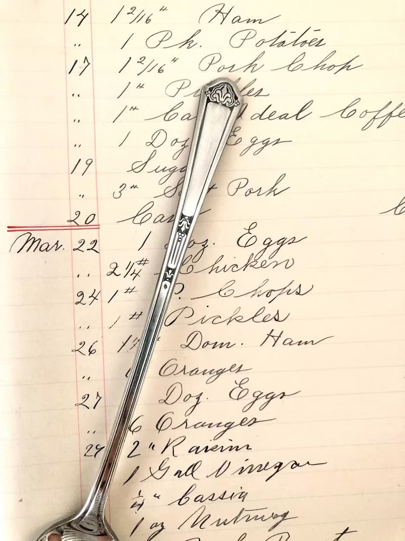 Antique 1930年代Florentine 鍍銀長湯匙/茶匙/攪拌匙 單支