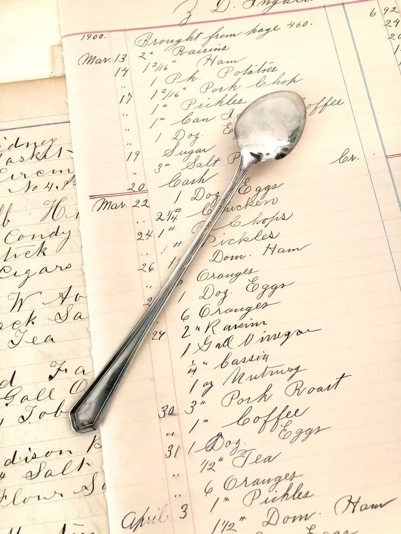 Antique 1930年代Florentine 鍍銀長湯匙/茶匙/攪拌匙 單支