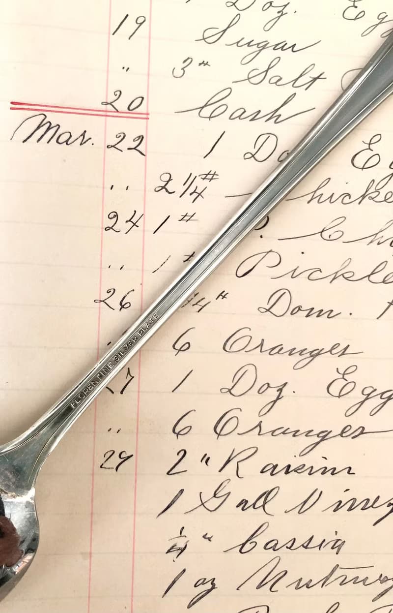 Antique 1930年代Florentine 鍍銀長湯匙/茶匙/攪拌匙 單支