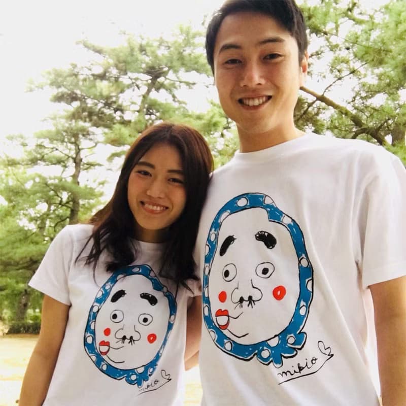 ひょっとこ レディース メンズ tシャツ カップル ペアー 2枚セット
