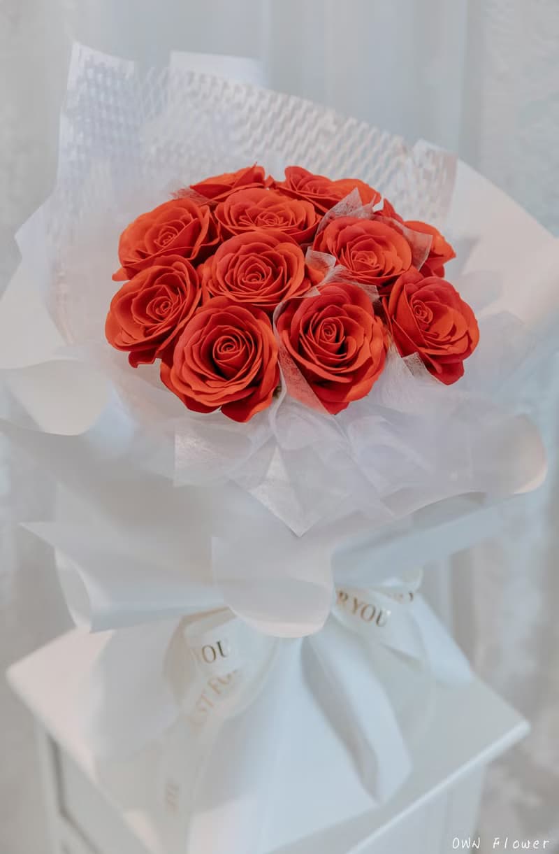 紅玫瑰花束/香皂花花束/生日花束/情人節花束/告白花束/女友花束