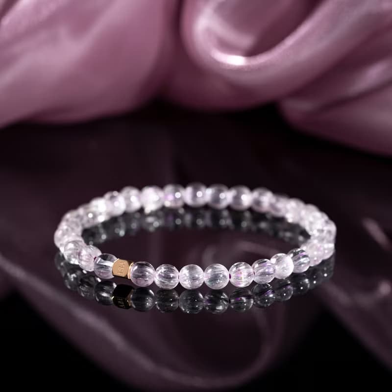 透體拉絲貓眼紫鋰輝 | 天然能量手串 | 8-9mm