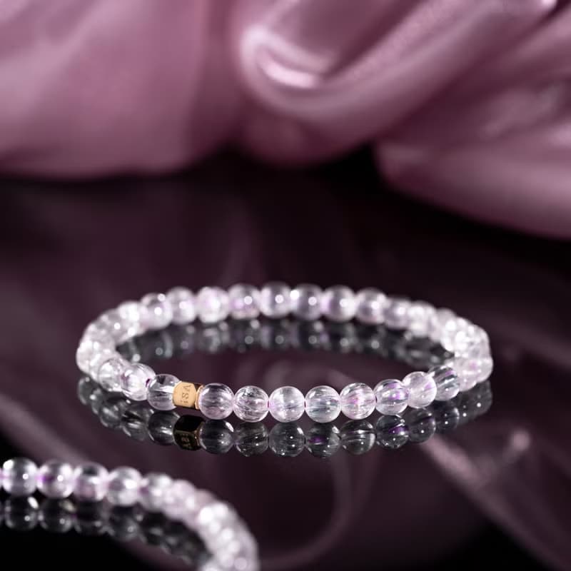 透體拉絲貓眼紫鋰輝 | 天然能量手串 | 8-9mm