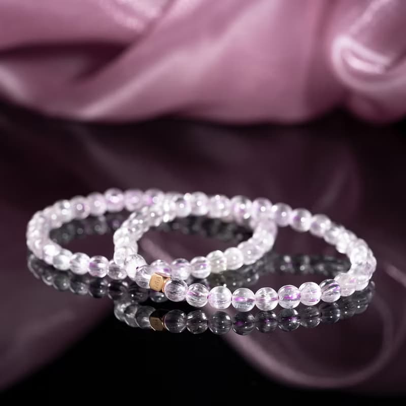 透體拉絲貓眼紫鋰輝 | 天然能量手串 | 8-9mm