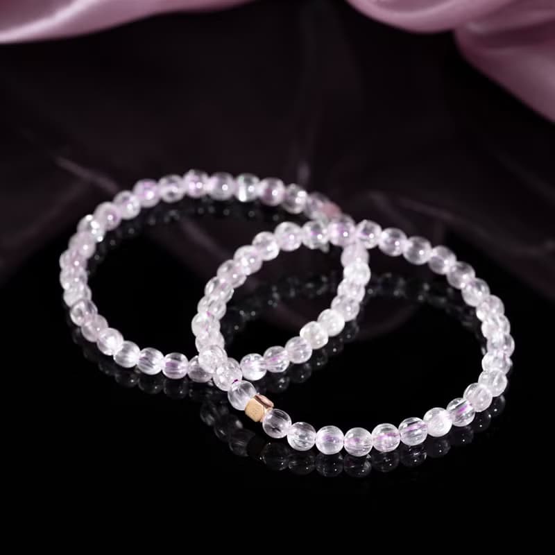 透體拉絲貓眼紫鋰輝 | 天然能量手串 | 8-9mm