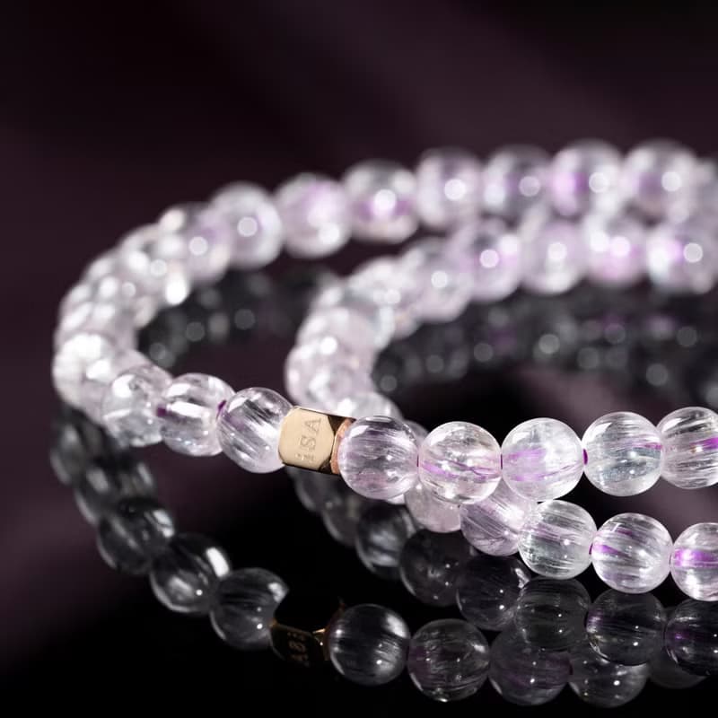 透體拉絲貓眼紫鋰輝 | 天然能量手串 | 8-9mm