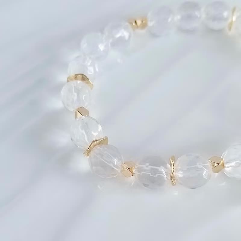 白水晶芒星吊墜靈氣手鍊 | 淨化負能量 強化氣場 舒緩焦慮 專注力