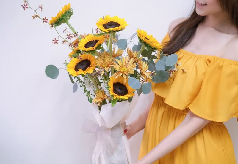 向日葵花束 2023七夕 情人節花束 韓式花束  生日花束 女友禮物