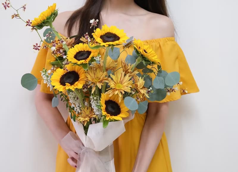 向日葵花束 2023七夕 情人節花束 韓式花束  生日花束 女友禮物