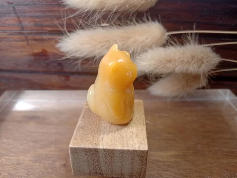 【訂做】招財貓 動物擺飾 天然玉礦石手工雕刻|新年禮物