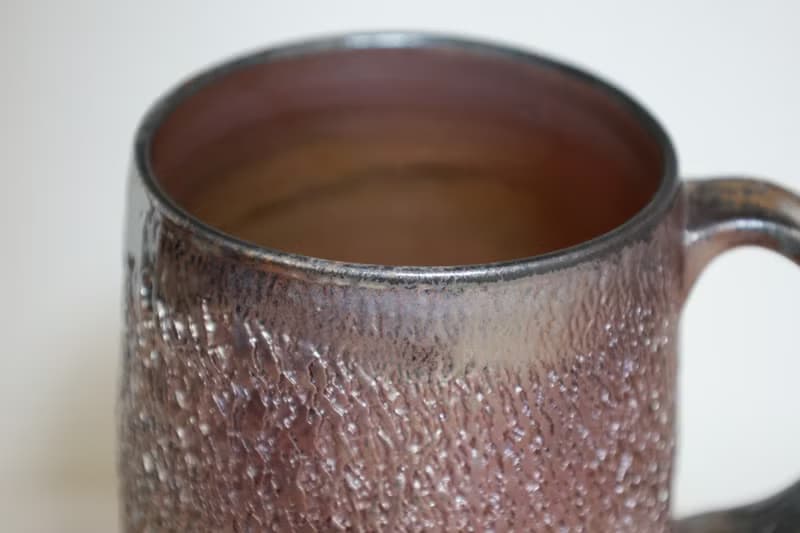 柴燒馬克杯/啤酒杯/420ml/爆裂刻紋/瀧間拾光