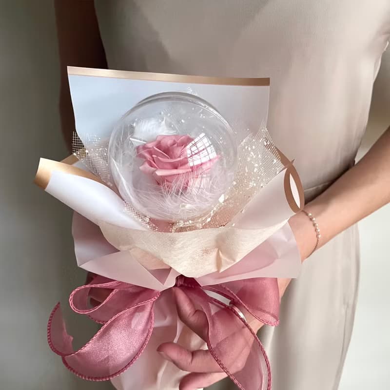 浪漫波波球玫瑰永生花束 / 生日禮物 / 畢業禮物 / 聖誕節花束