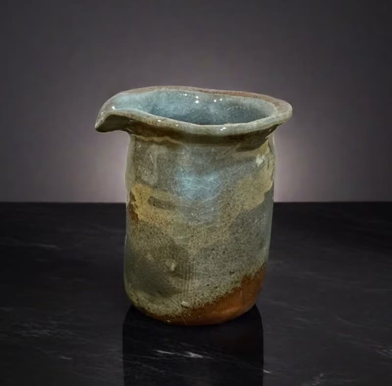 海藍色手捏茶海