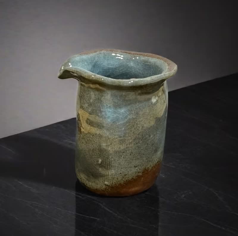 海藍色手捏茶海