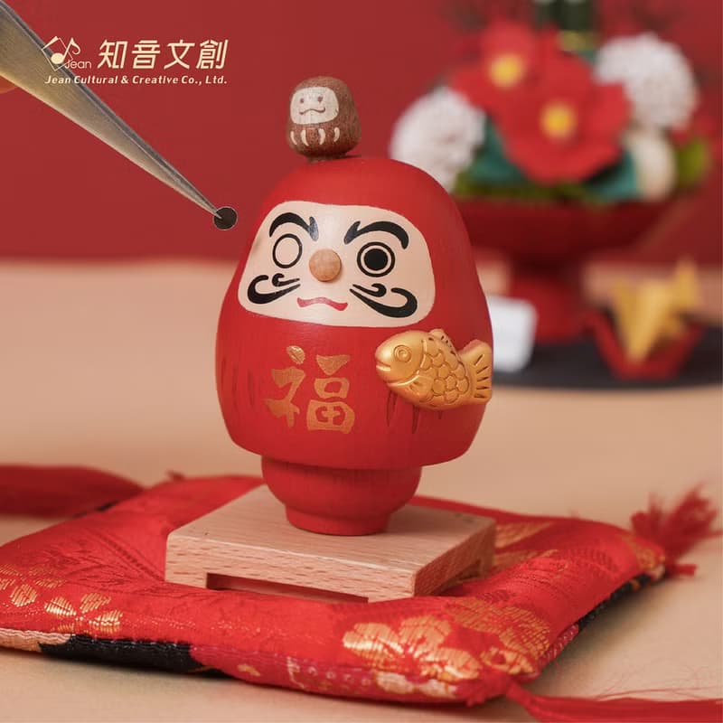 【新年擺飾】招財貓 達摩 醒獅 彈簧搖頭公仔 彈簧擺飾