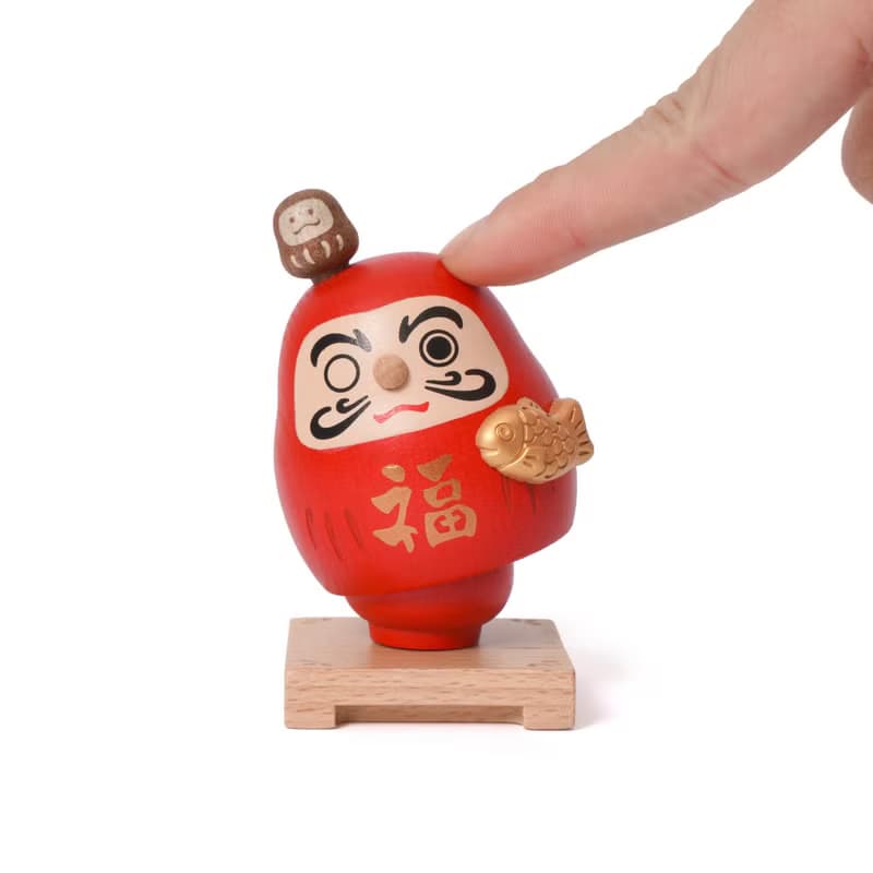 【新年擺飾】招財貓 達摩 醒獅 彈簧搖頭公仔 彈簧擺飾