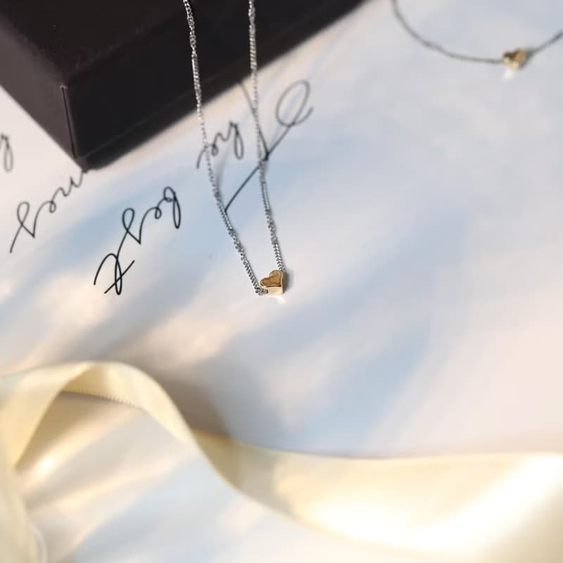 鋼-質感小金心項鍊 情人節禮物 禮物 愛心項鍊 情人節