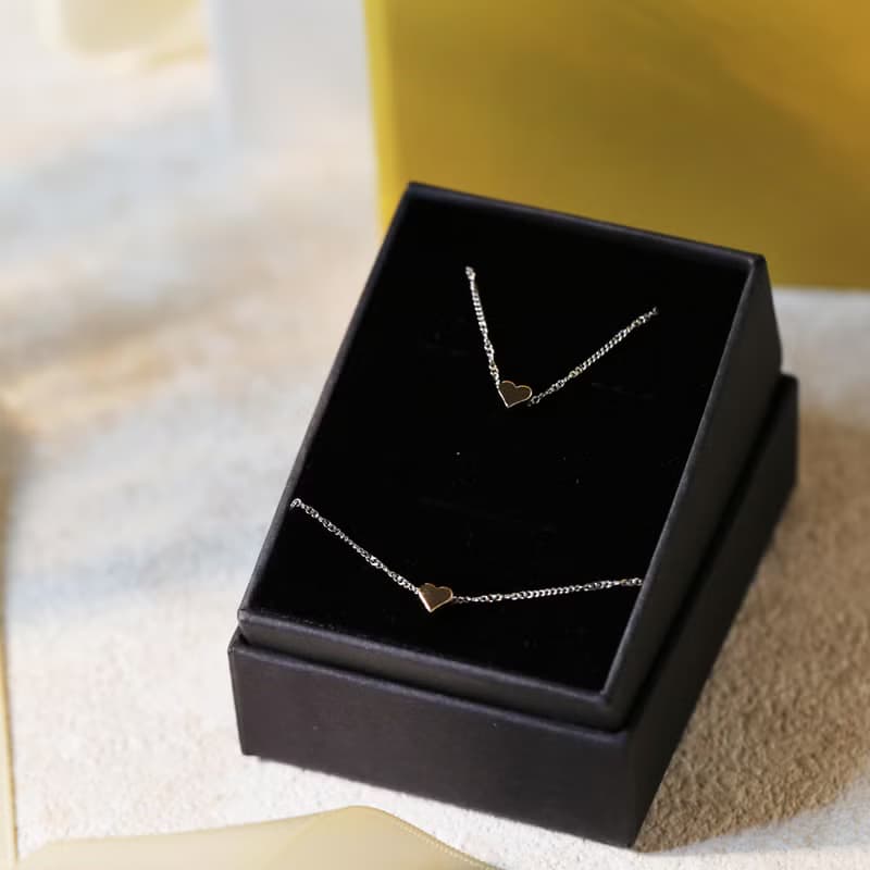 鋼-質感小金心項鍊 情人節禮物 禮物 愛心項鍊 情人節