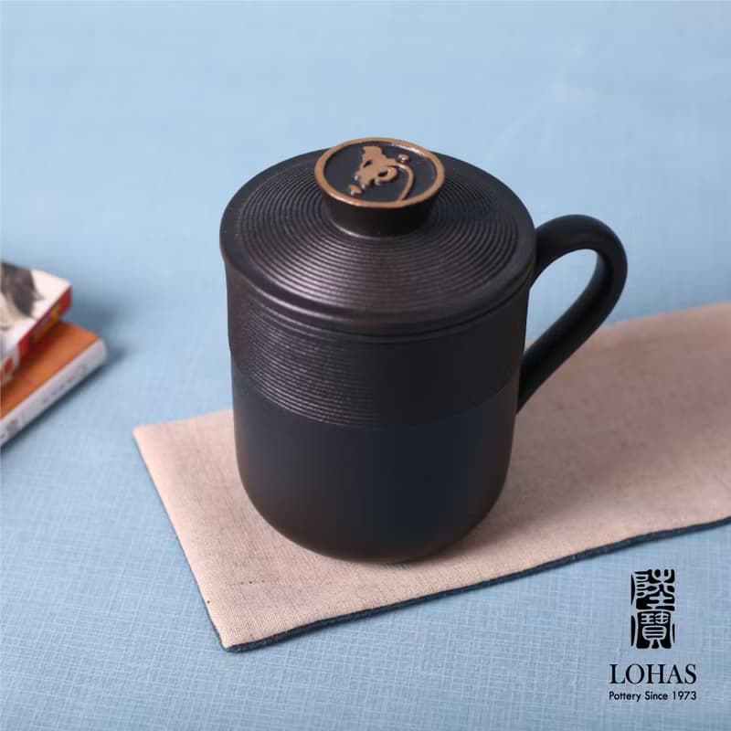 陸寶LOHAS 真好 金猴 壽字 蓋杯 泡茶杯