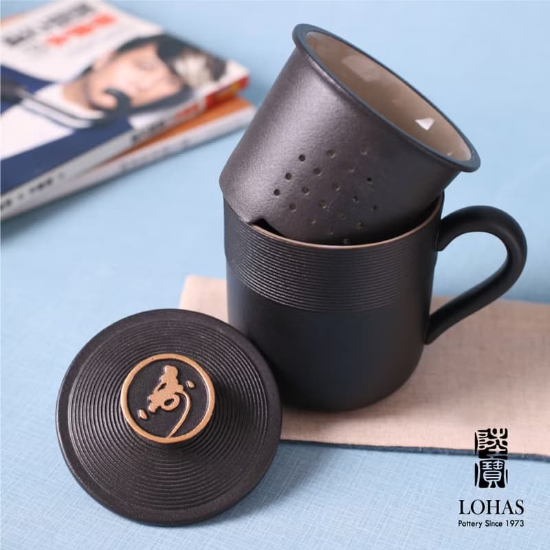 陸寶LOHAS 真好 金猴 壽字 蓋杯 泡茶杯