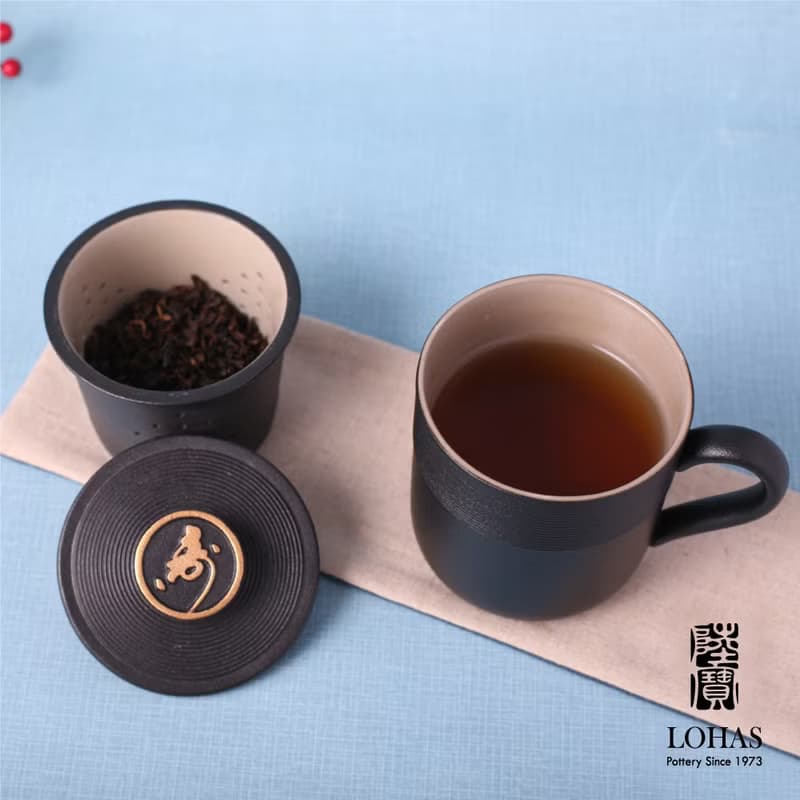 陸寶LOHAS 真好 金猴 壽字 蓋杯 泡茶杯