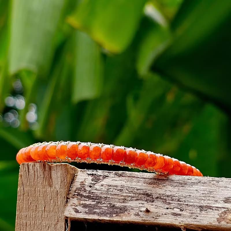 Burmese Red Jade Bangle Real Silver Body Gold Niello Plated Free Size 5.5 mm New