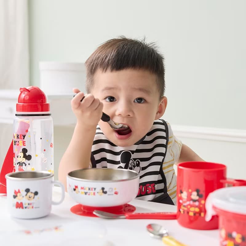 【Baby City娃娃城】米奇米妮不鏽鋼餐具組