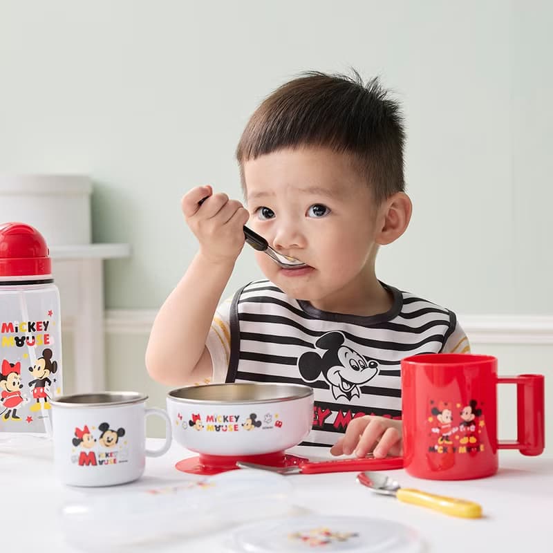 【Baby City娃娃城】米奇米妮不鏽鋼餐具組