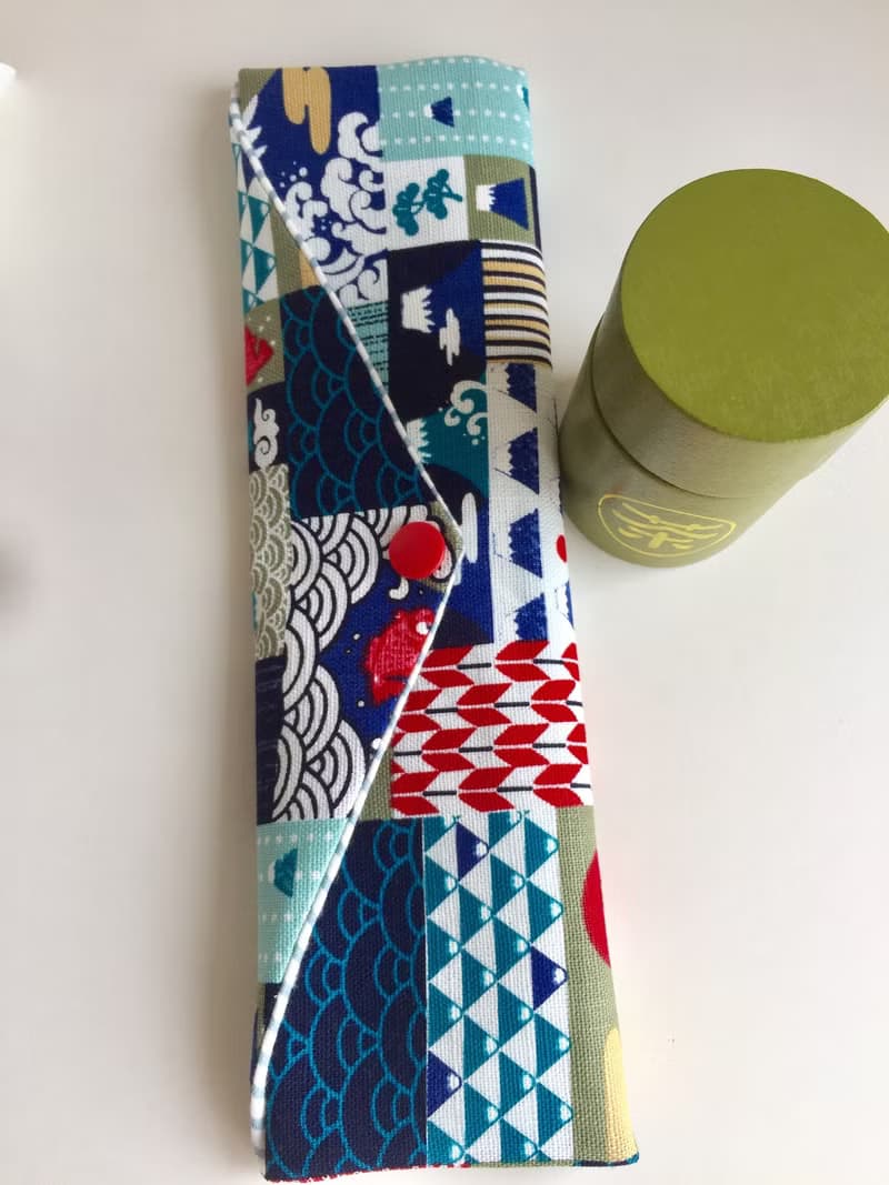 文青風環保筷袋  怡然自得  手作餐具袋.交換禮物.