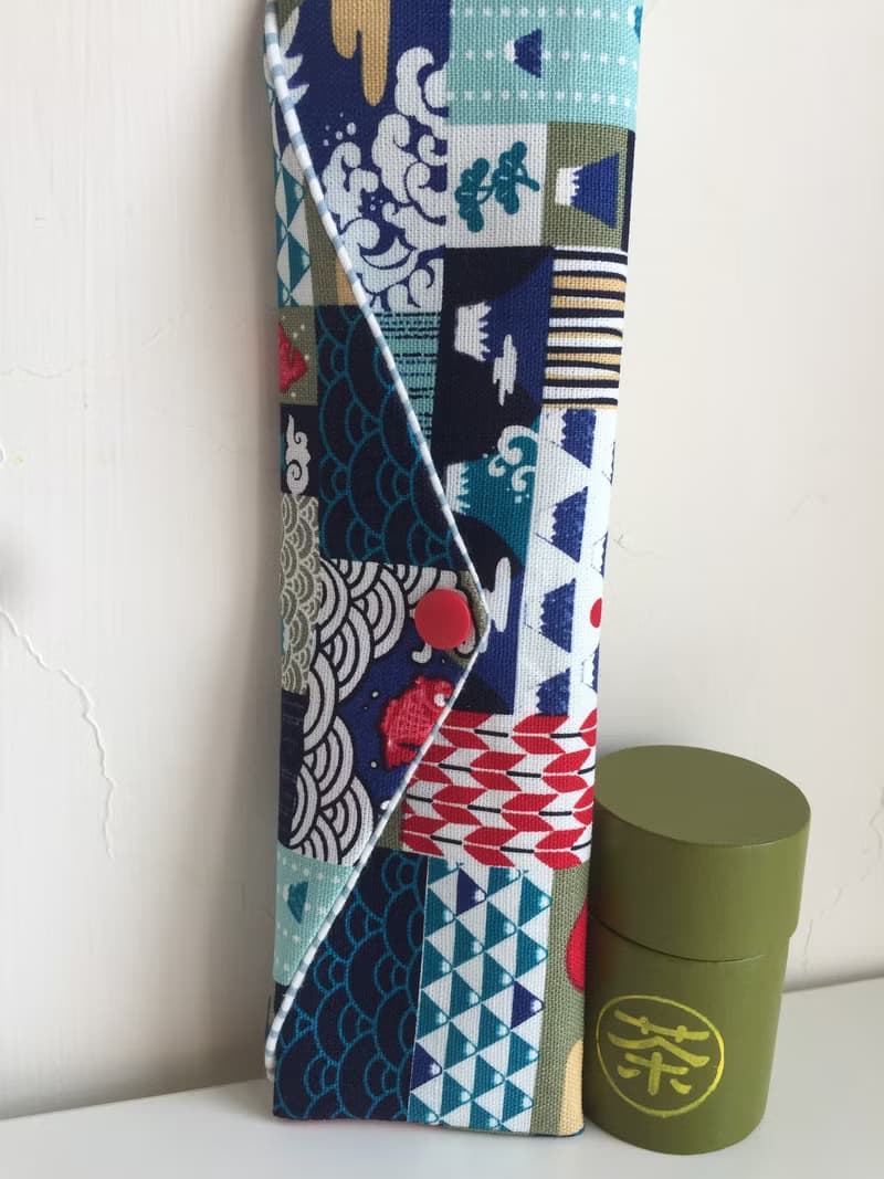 文青風環保筷袋  怡然自得  手作餐具袋.交換禮物.