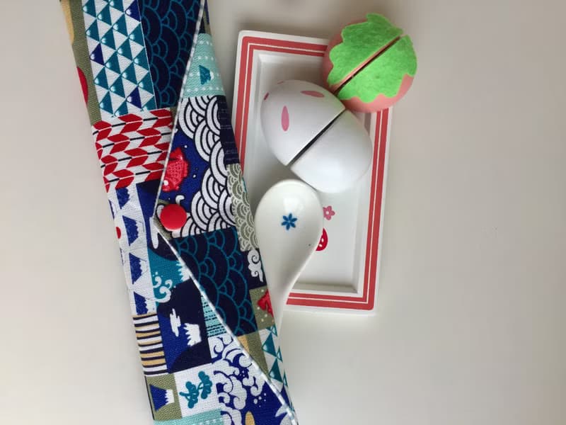 文青風環保筷袋  怡然自得  手作餐具袋.交換禮物.