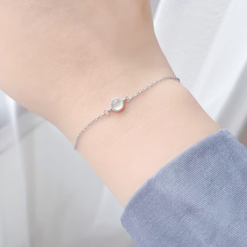 葡萄石925純銀杯子蛋糕手鍊