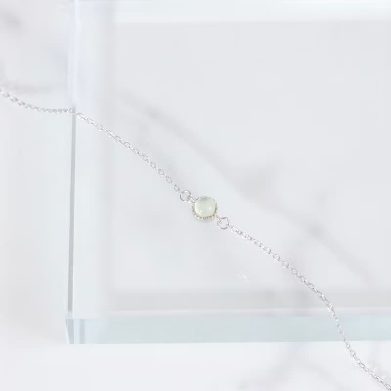 葡萄石925純銀杯子蛋糕手鍊