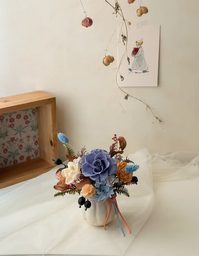 童話風 永生小盆花 復古色 開幕花禮