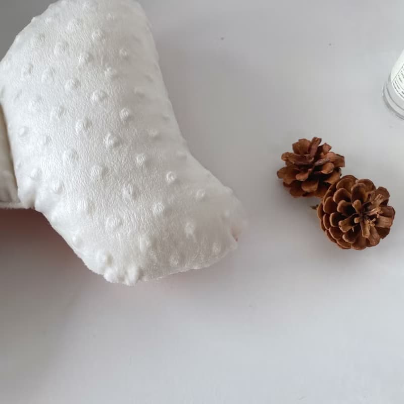 粉紅金旺鳳梨 手工寶寶安撫豆絨蝴蝶枕