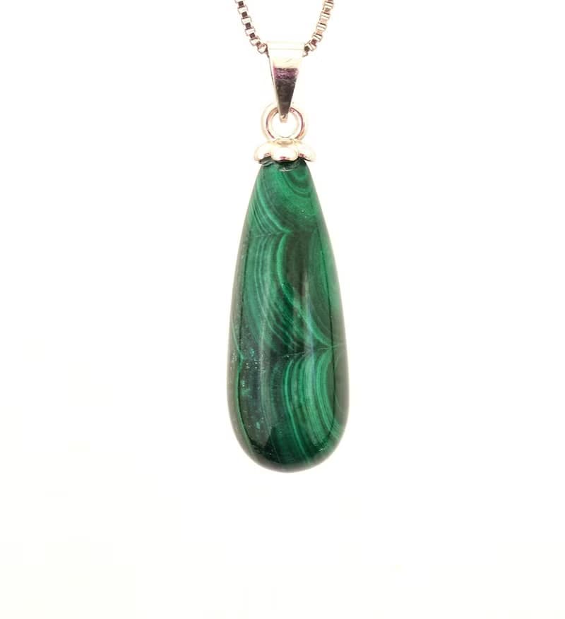 孔雀石吊墜項鍊-1 ( Malachite Necklace-1 )