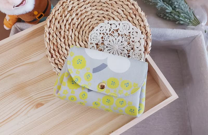 Leodoodoo手作 風琴三層包/收納包/錢包/三層零錢包/多層零錢包