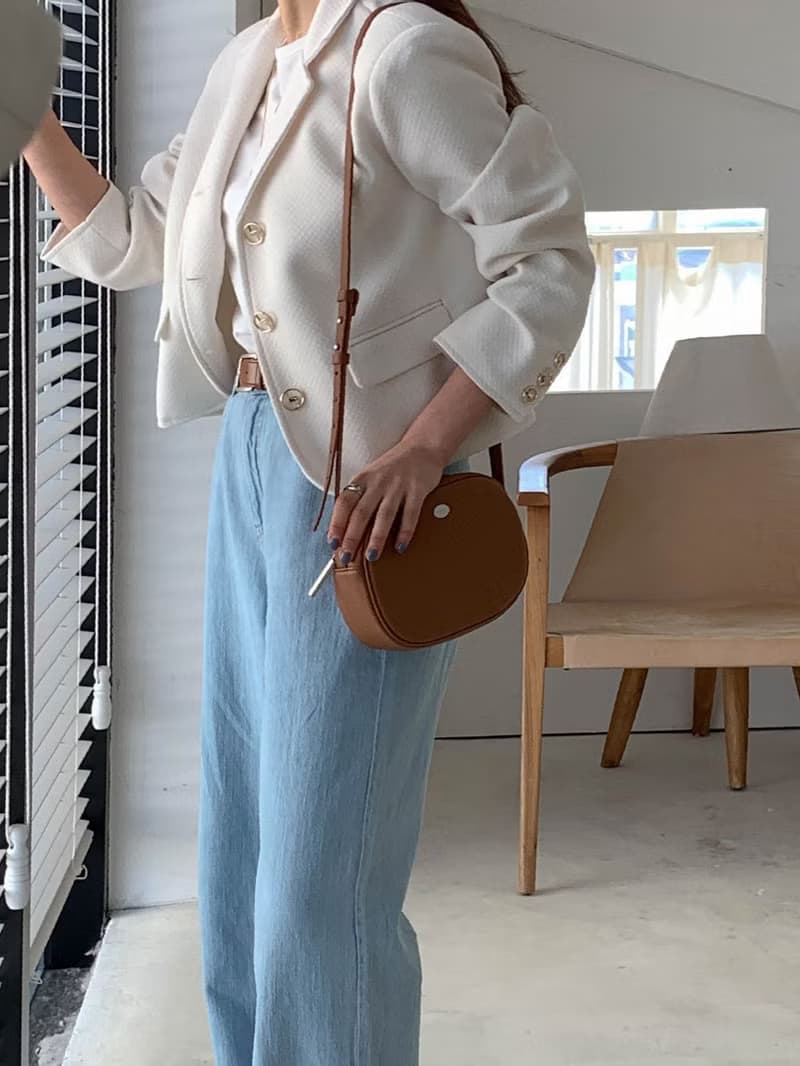 韓國 The Ally | CINDY BAG | 棕色 | 牛皮手袋 斜背包