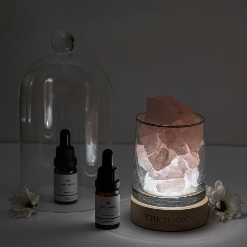 *新禮盒包裝*THE MOON 粉水晶擴香燈 // 桃花X人緣